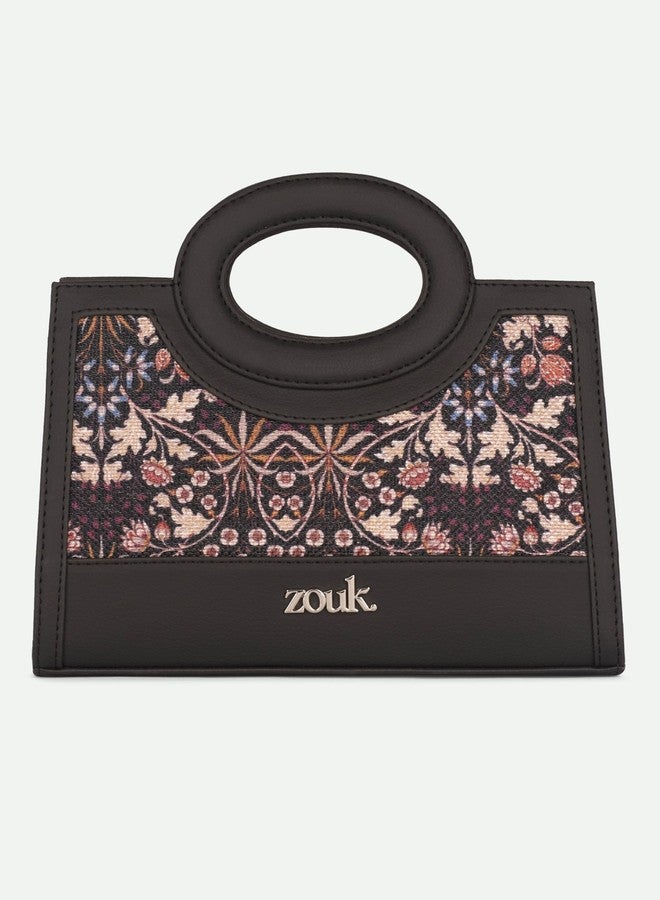 ZOUK Zoe Sling Bag | Stylish Women’s Crossbody Bags | Purse | Detachable Strap | Water-Resistant | Trendy Girls Side Bag | Compact & Chic | Kashmir Blooms - Image 4
